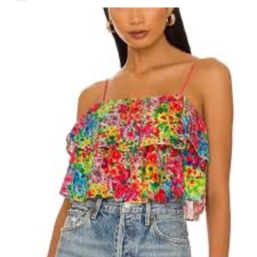 ✨ Alice + Olivia Garden Floral MaryLynn Crop Top – Size Small ✨